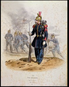 Bomberos de París (Sapeurs-Pompiers) 1860 de Francois Hippolyte Lalaisse