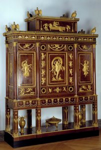Mueble: Armario de joyas de la Emperatriz Josefina de Beauharnais (Marie-Joseph-Rose de Tascher de la Pagerie) (1763-1814) hecho de madera, bronce dorado por François Jacob-Desmalter (1770-1841) 1809 París, Museo del Louvre de Francois Honore Georges Jacob Desmalter