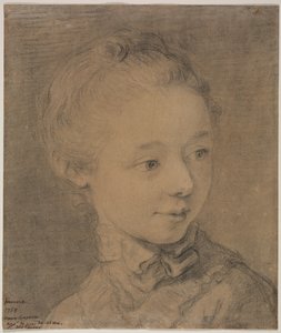 Cabeza de una joven girando hacia la derecha, 1758