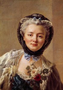 Retrato de Madame Drouais, nacida Anne Francoise Dore (1732-1815), esposa del pintor. Pintura de Francois Hubert Drouais (1727-1775) de Francois Hubert Drouais