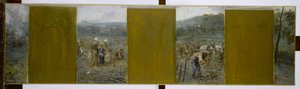Boceto para el ayuntamiento de Nogent-sur-Marne: Escenas rurales