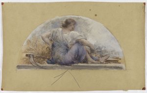 Boceto para el comedor del Hôtel de Ville de París, Vendimia o Verano