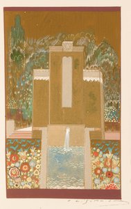 El Cantar de los Cantares, laca de Jean Dunand (1877-1942) de Francois Louis (after) Schmied
