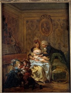 Familia feliz de Francois Louis Joseph Watteau