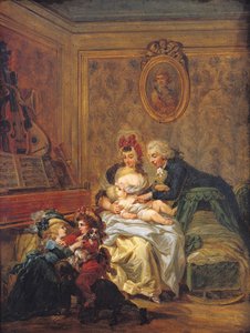 La satisfacción del matrimonio o, La familia feliz de Francois Louis Joseph Watteau