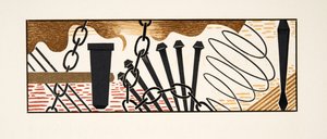 Ilustración gráfica de Prometeo Encadenado de Esquilo, pub. 1941 de Francois Louis Schmied