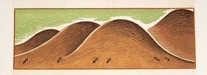 Ilustración gráfica de Prometeo Encadenado de Esquilo, pub. 1941 de Francois Louis Schmied