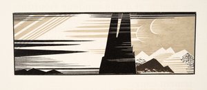 Ilustración gráfica de Prometeo Encadenado de Esquilo, pub. 1941 de Francois Louis Schmied