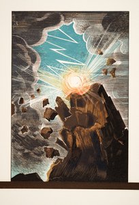 Ilustración de Prometeo Encadenado de Esquilo, pub. 1941 de Francois Louis Schmied