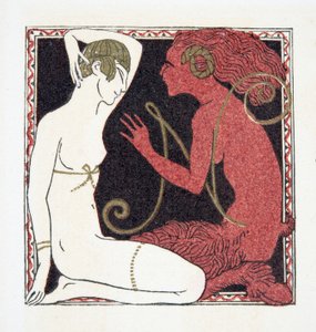 Letra N, de Personajes de Comedia, pub. 1922 de Francois Louis Schmied