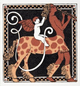 Letra U, de Personajes de Comedia, pub. 1922 de Francois Louis Schmied