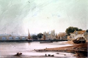 Palacio de Lambeth y Puente de Westminster de Francois Louis Thomas Francia