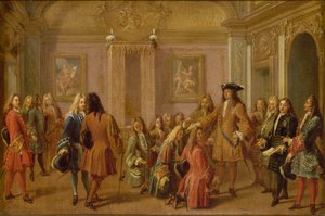 La primera promoción de los Caballeros de San Luis por Luis XIV, Versalles 8 de mayo de 1693 de Francois Marot