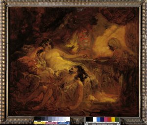 Sansón y Dalila (óleo sobre lienzo) de Francois Maury