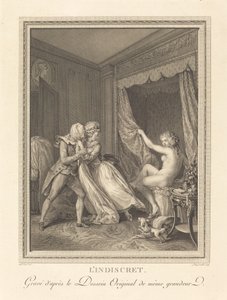 El indiscreto de Francois Nicolas Barthelemy Dequevauviller after Antoine Borel