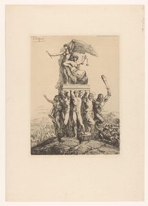 Representación alegórica con Justitia y la Verdad El triunfo de la justicia y de la verdad
