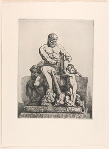 Hércules, placa uno de Doce grabados de Chifflart de Francois Nicolas Chifflart