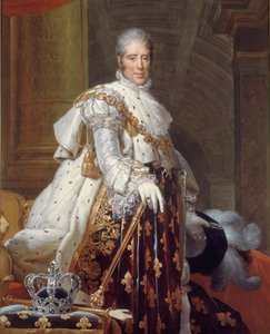Retrato de Carlos X en traje sagrado, hacia 1825 (óleo sobre lienzo)