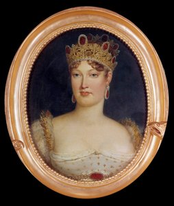 Retrato en medallón de la Emperatriz Marie-Louise (Marie Louise de Habsburgo Lorena) de Baron François Pascal Simon Gérard