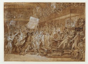 Pluma, bistre-lavado, gouache realza ... de Francois Pascal Simon Baron Gerard