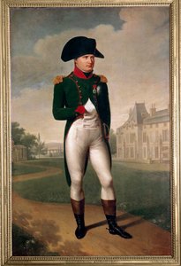Retrato de Napoleón Bonaparte (1769-1821) frente al castillo de Malmaison de Baron François Pascal Simon Gérard
