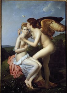 Psique y Cupido, también llamado Psique recibiendo el primer beso de Cupido de Baron François Pascal Simon Gérard