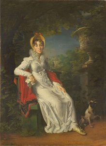 Carolina Bonaparte 1782-1839, Reina de Nápoles y Sicilia, en el Bois de Boulogne, 1820-1830 de Francois Pascal Simon Gerard