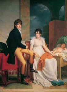 Moritz Christian Reichsgraf von Fries con su esposa Maria Theresia Josepha, de soltera princesa Hohenlohe-Waldenburg-Schillingsfürst, y su hijo Moritz