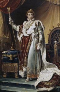 Retrato del Emperador Napoleón I Bonaparte 1769-1821 en sus ropas de coronación, ca 1804