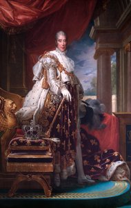 Retrato del Rey Carlos X de Francia en sus ropas de coronación, c1824 de Francois Pascal Simon Gerard