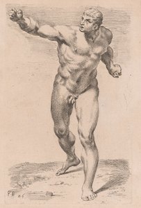 El Gladiador Borghese, vista frontal (lámina 26) de Francois Perrier