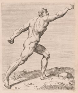 El Gladiador Borghese, vista lateral, girado a la derecha [lámina 28] de Francois Perrier