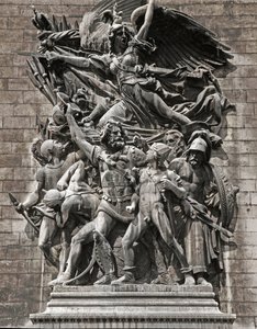 Partida de los Voluntarios de 1792 o La Marsellesa (relieve en piedra) de Francois Rude