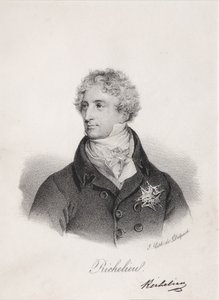 Retrato de Armand Emmanuel du Plessis, duque de Richelieu, 1820s de Francois Seraphin Delpech