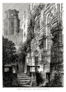 Castillo de Heidelberg, Alemania, 1886 de Francois Stroobant