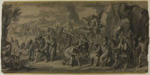 Moisés golpea la roca de Francois Verdier
