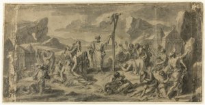 Moisés y la serpiente de bronce de Francois Verdier