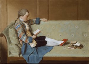 Retrato de un hombre leyendo - John Farr leyendo las Odas de Horacio (post-restauración)