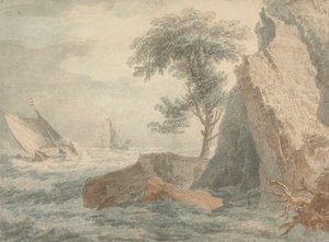 Barcos junto a una costa rocosa