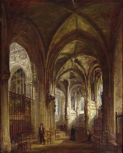 Interior de la iglesia de San Pedro, Caen, 1861 de Francois d