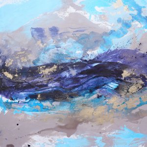 Olas oceánicas moradas de Françoise Wattré