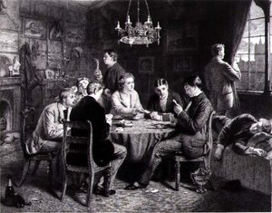 Reverie - Una Voz desde Lejos, grabado por Robert W. Macbeth (1848-1910) publicado por Thomas McLean de Frank (after) Dicksee