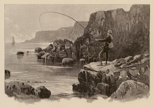 Pesca de la lubina (grabado) de Frank (after) Feller