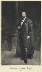 El Príncipe de Gales, el futuro Rey Eduardo VII, como miembro del Middle Temple