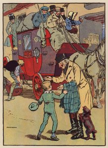 El bisabuelo viajaba en diligencia (litografía en color) de Frank Adams