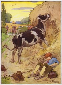 Ilustración para Old Dame Trot y su Cerdo de Frank Adams