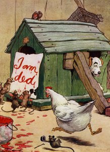 Ilustración para Old Mother Hubbard de Frank Adams