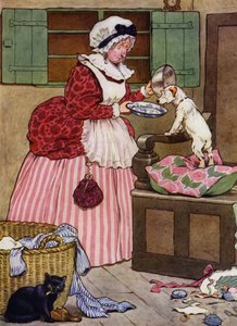 Ilustración para La vieja madre Hubbard de Frank Adams