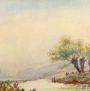 Ilustración para The Scholar-Gipsy de Matthew Arnold (litografia en color) de Frank Adams