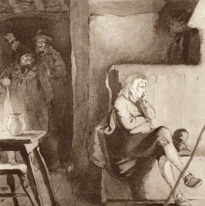 Ilustración para The Scholar-Gipsy de Matthew Arnold (litografia en color) de Frank Adams